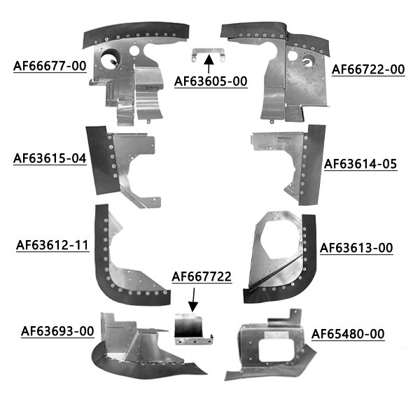 Piper PA-28-140 (1964-71.5) Complete Engine Baffle Set